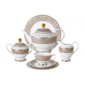 Чайный червиз Луксор 12 персон 42 предмета Anna Lafarg (Китай), костяной фарфор, 42 предмета - 1