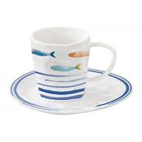 Чашка с блюдцем Морской берег Nuova R2S (Италия), 2 предмета, фарфор - 1